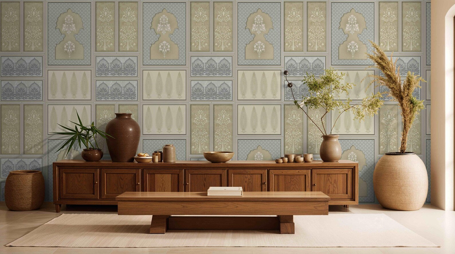 Gilded Echoes: “Virasat” Wallpaper