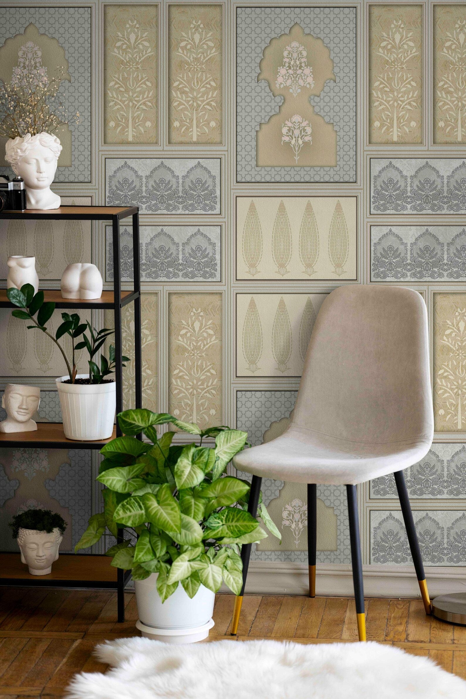 Gilded Echoes: “Virasat” Wallpaper