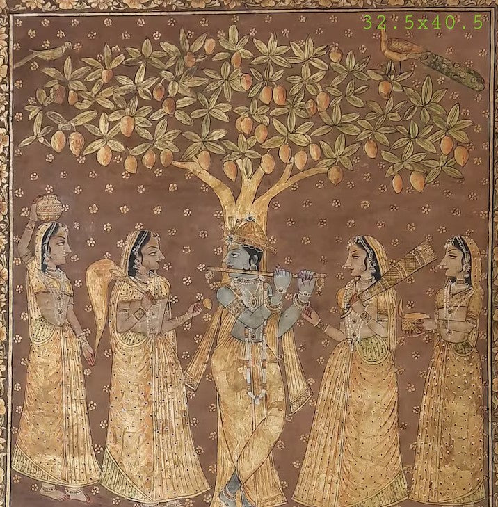 Lord 'Krishna' Golden 'Pichwai' Painting