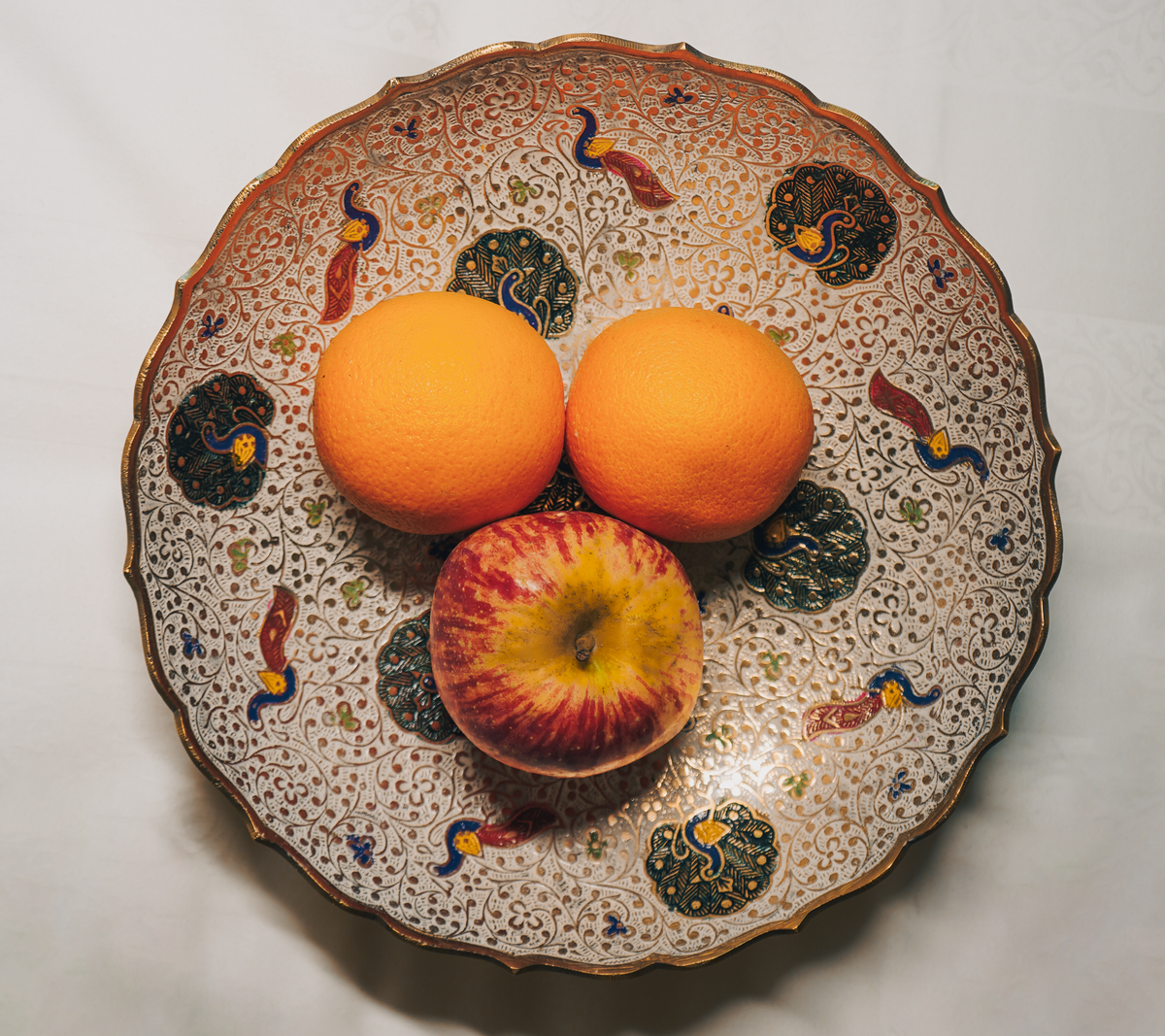 Brass fruit bowls
