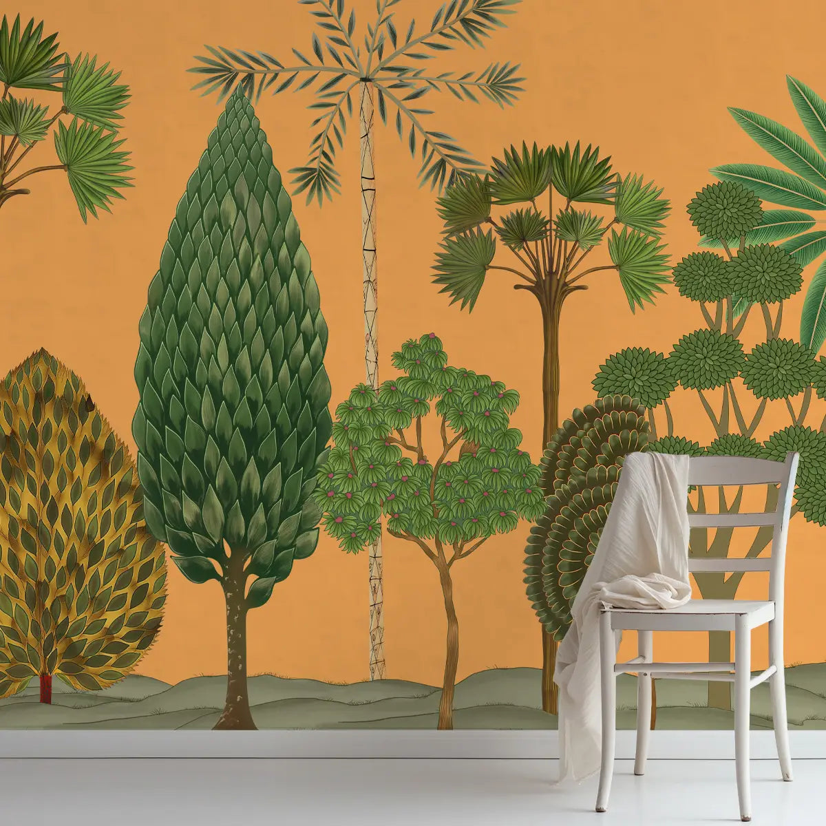 Chitran Pichwai Style Wallpaper for walls - customized pichwai wallpaper