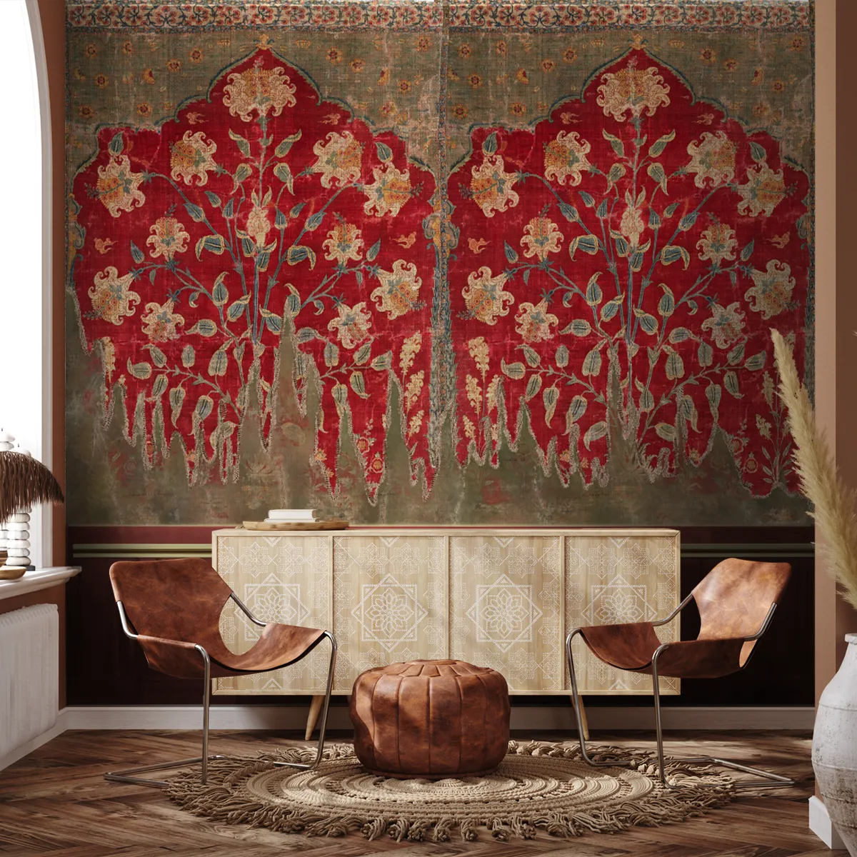 Shop Red Kaleen Wallpaper Artfully designed for walls - Customized wallpaper