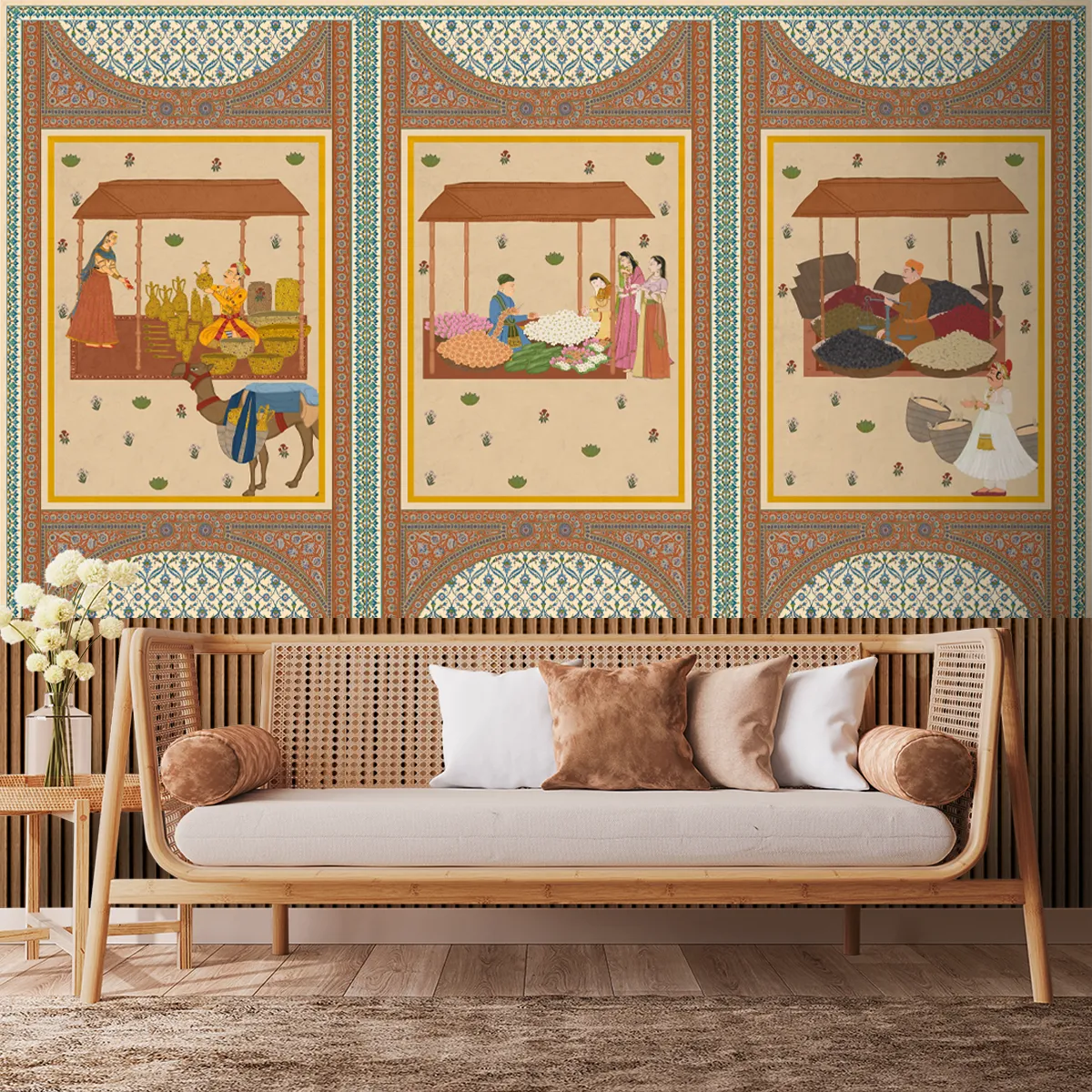 Regal elegance Meena shahi wallpaper by Brahm - customized indian royal wallpaper