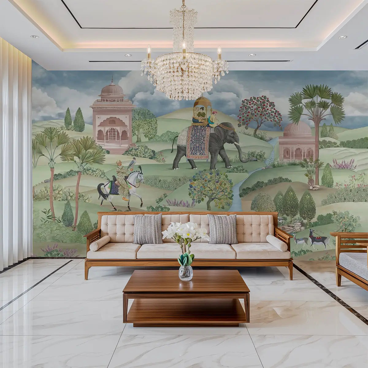 Elegant landscape wall design inspired by Shaan showcasing open horizons and a calm, sophisticated visual flow