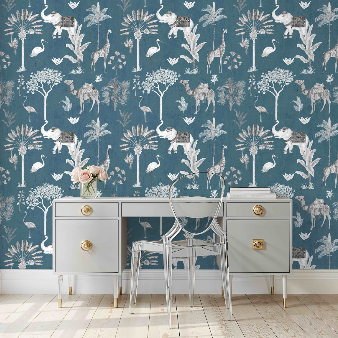 March of Majesty Neel Gaj wallpaper - Customized traditional animal wallpaper