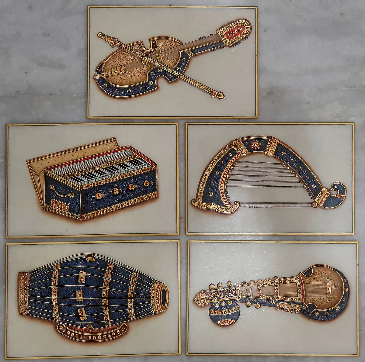Musical Instruments Painting (Single Piece) (24k Gold)