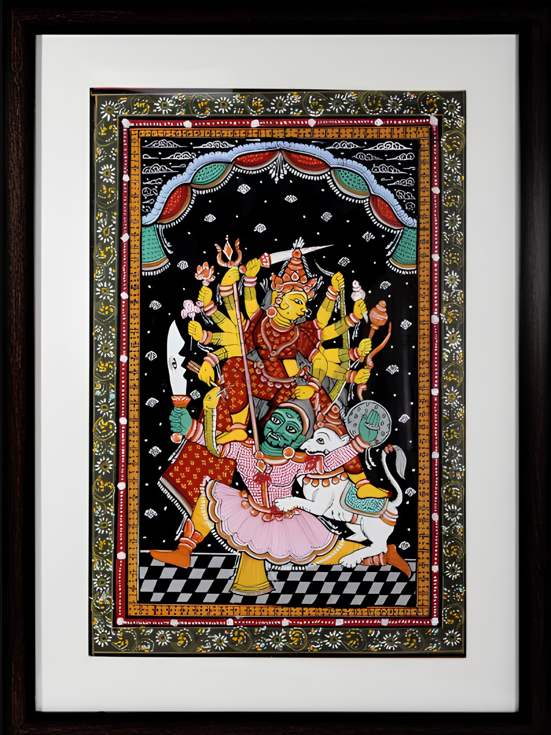 Handpainted – Pattachitra – Durga Mahishasuramardini