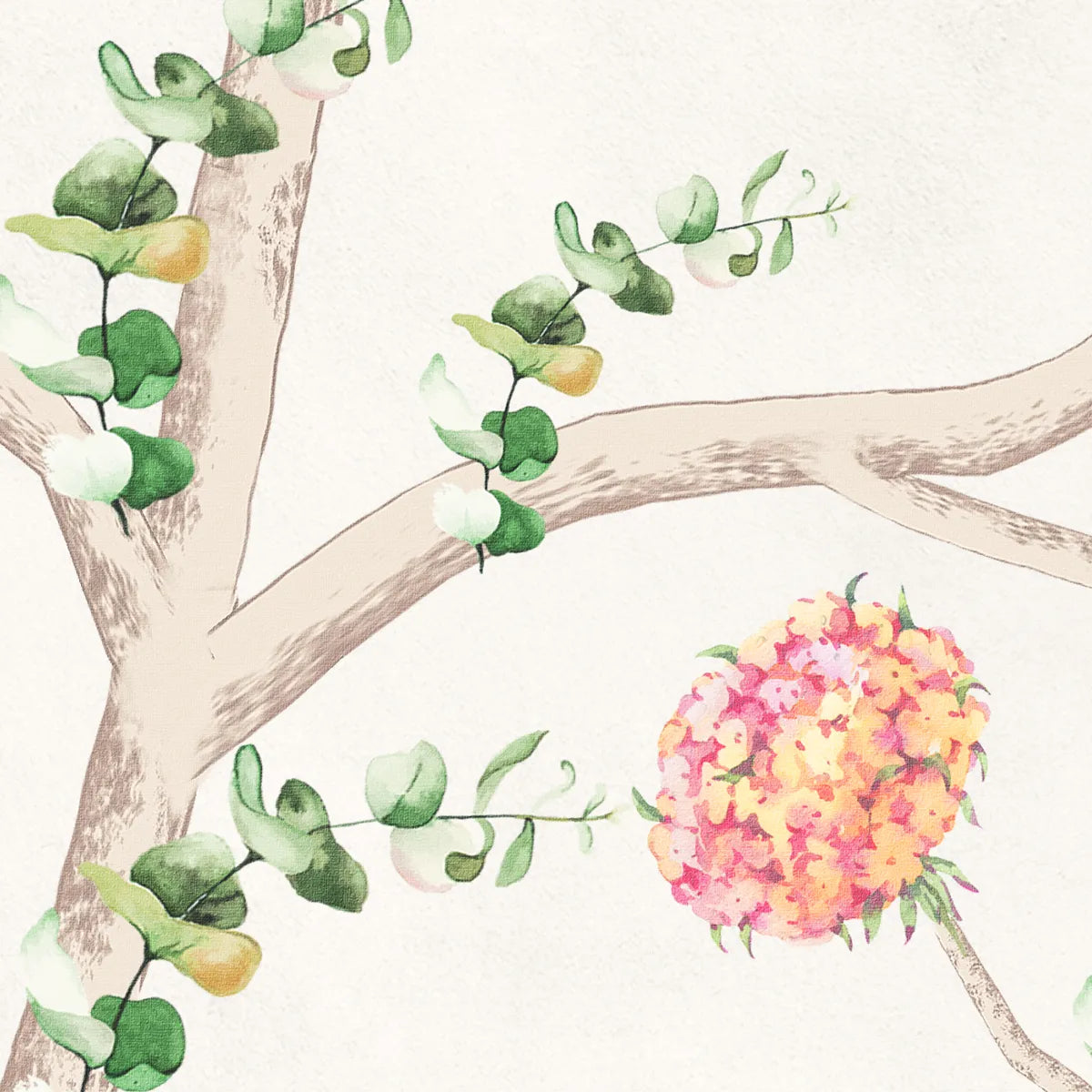 Pastel Garden wallpaper mural designed with an expansive soft floral composition inspired by Phoolwadi for peaceful interiors