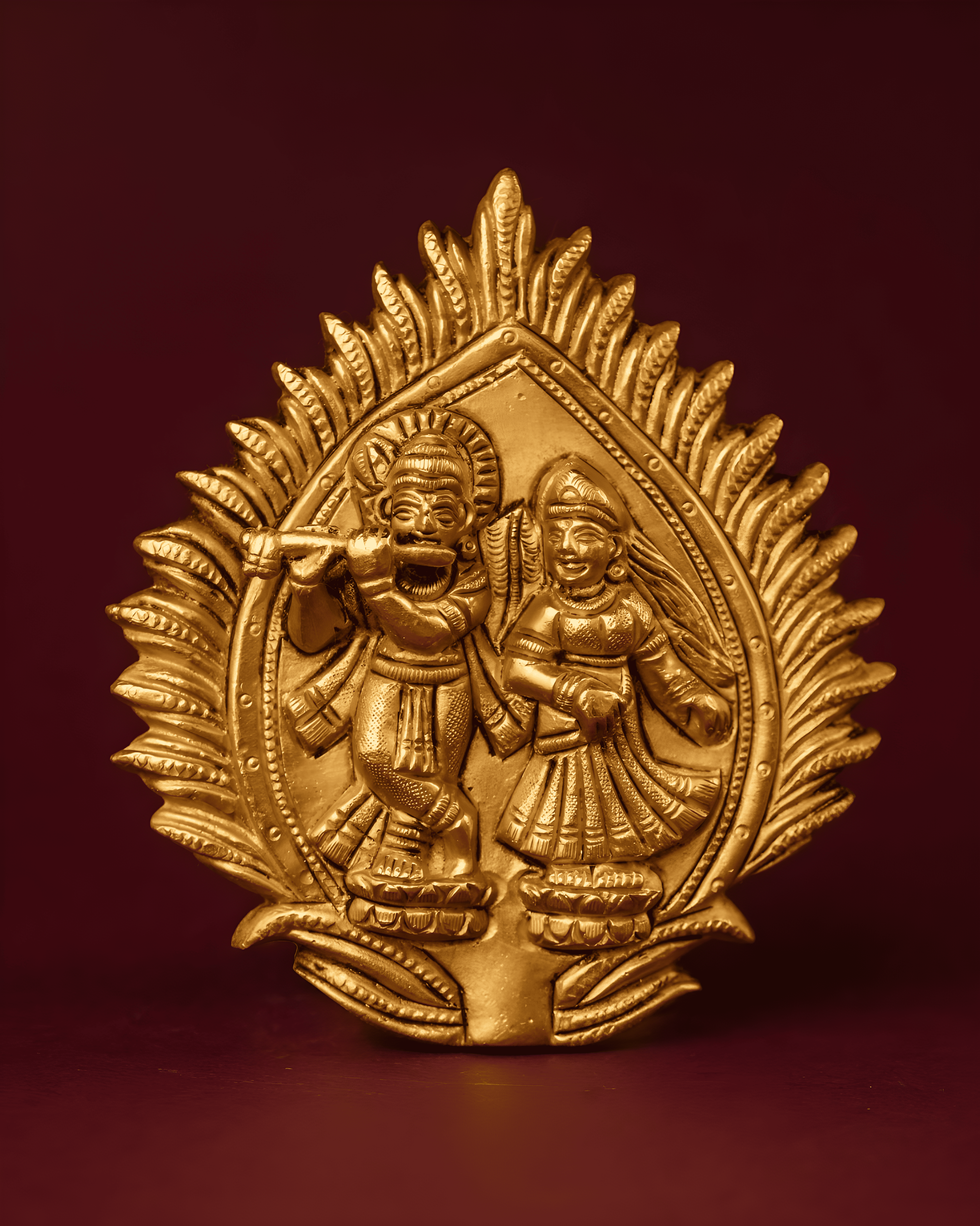 Brass Wall Hanging of Ram and Sita