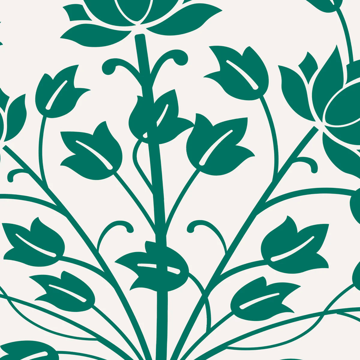 Detailed Mughal floral motif wallpaper inspired by palace frescoes and jali patterns, ideal for accent walls and refined Indian home décor.