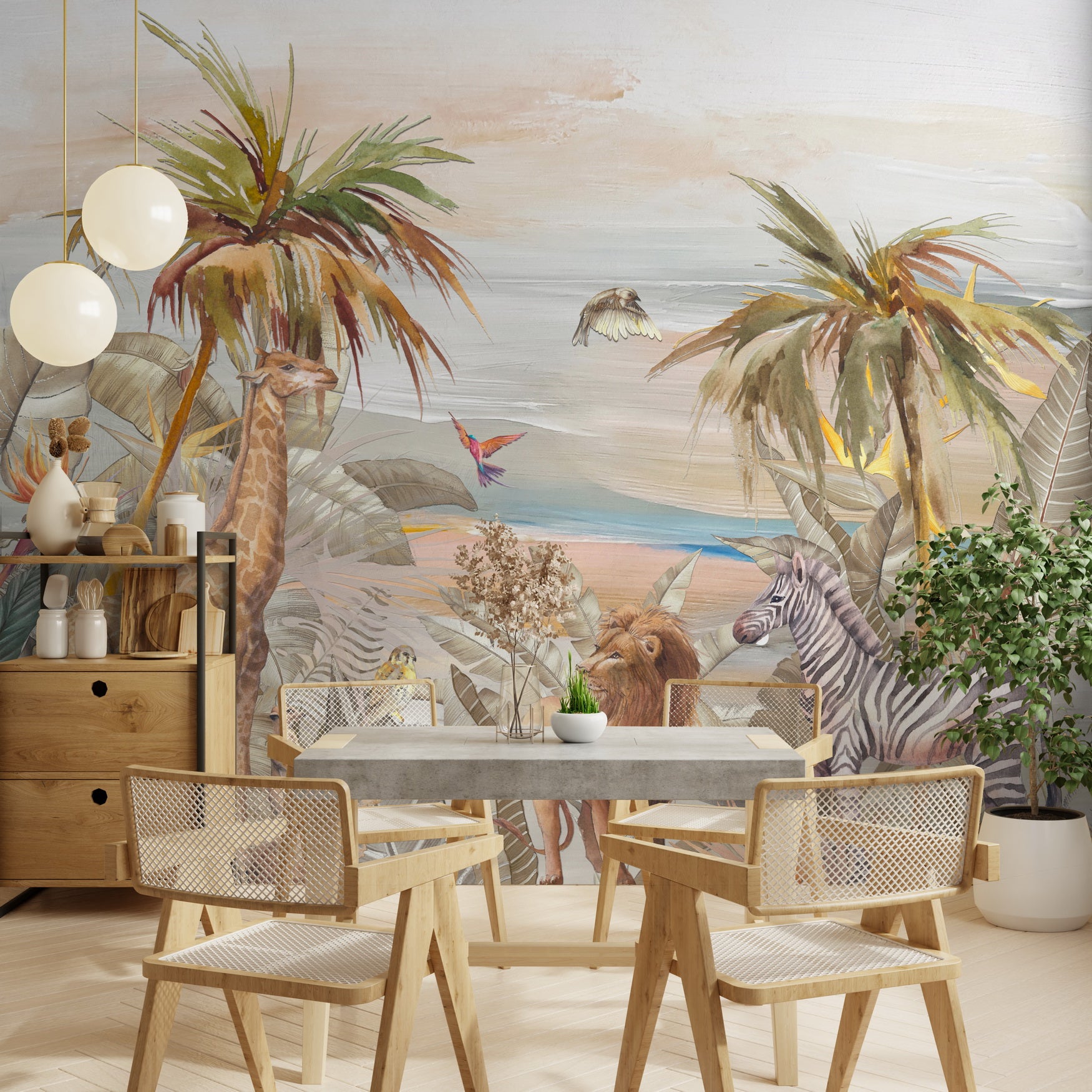 Wild Oasis Sarovara wallpaper - customized animal oasis wallpaper