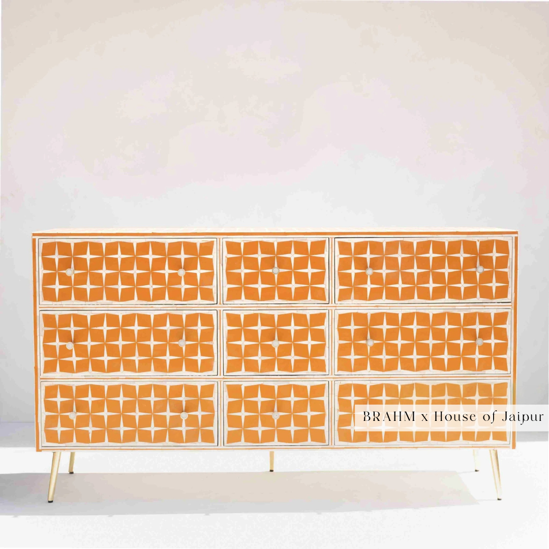 Sunshine Bone Inlay Chest of Drawer