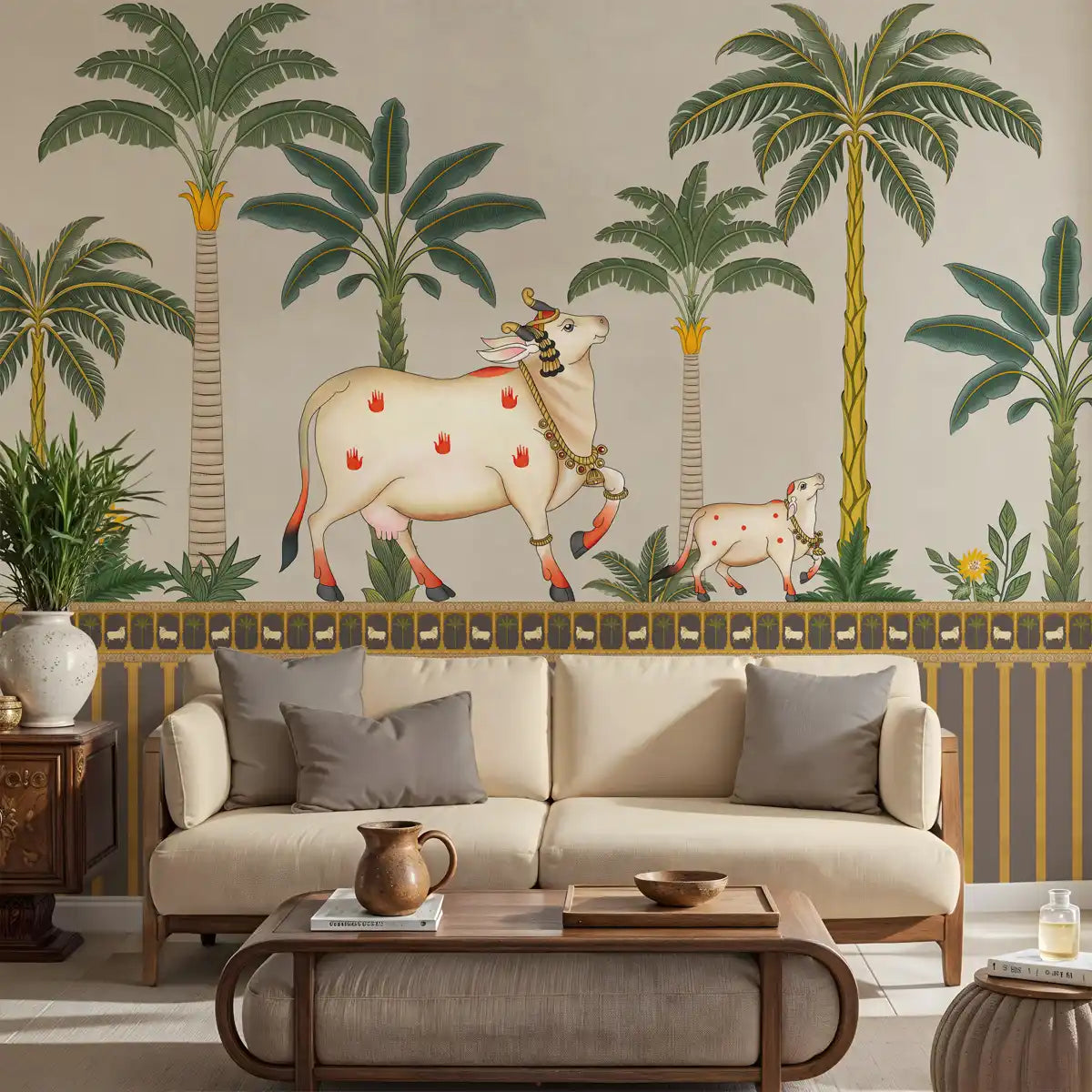 Imperial Whisper: “Surabhi”  Wallpaper | White