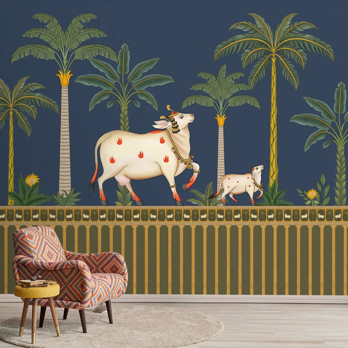 Imperial Whisper: “Surabhi”  Wallpaper | Blue