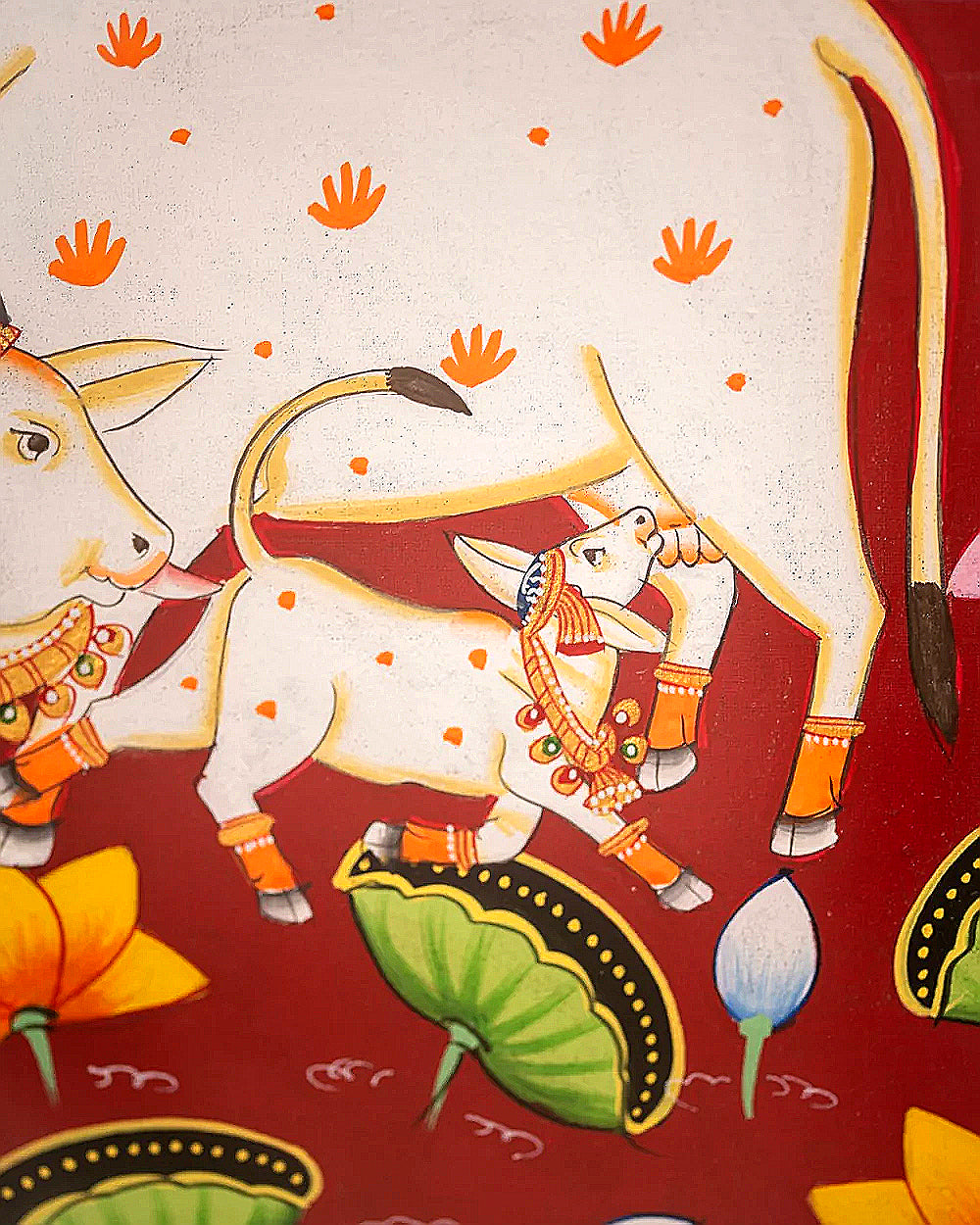 Traditional Indian Cow Painting