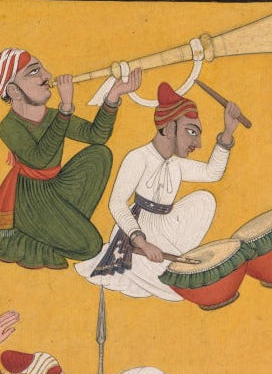 'Celebrations of Krishna's Birth' Canvas Cloth Print, c.1725