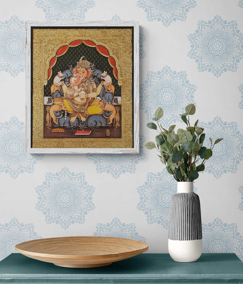 Lord 'Ganesha Tanjore' Painting